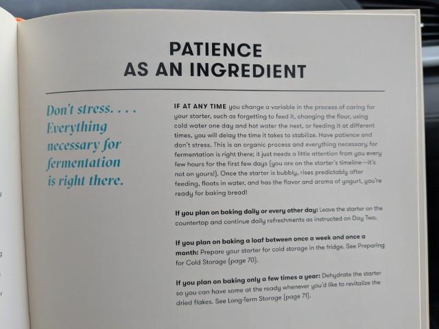 Patience as an Ingredient Patience as an Ingredient